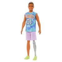 BARBIE FASHIONISTAS BOY DOLL 212 WITH BROWN HAIR AND LOSANGELES JERSEY