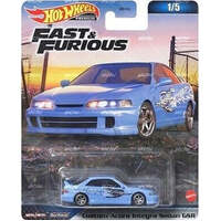 HOT WHEELS PREMIUM FAST AND FURIOUS CUSTOM ACURA INTEGRA SEDAN GSR  1 OF 5 DIECAST CAR