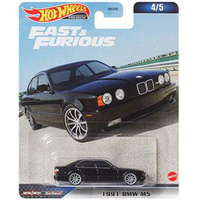 HOT WHEELS PREMIUM FAST & FURIOUS HKD28 1991 BMW M5 - 4 OF 5 DIECAST CAR