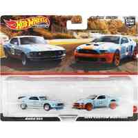 HOT WHEELS PREMIUM CAR CULTURE 2 PACK 1969 FORD MUSTANG BOSS 302 AND 2014 CUSTOM MUSTANG