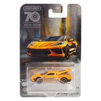 MATCHBOX HMV14 2020 CHEVY CORVETTE 2 OF 5 MATCHBOX 70 YEARS SPECIAL EDITION DIECAST CARS LONG CARD