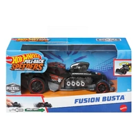 HOT WHEELS  PULL-BACK SPEEDERS HPR70 - #2 OF 4 STREET POWER SERIES FUSION BUSTA BLACK DIECAST VEHICLE
