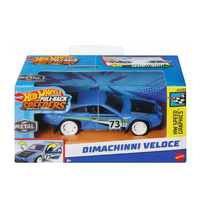 HOT WHEELS  PULL-BACK SPEEDERS HPR70 - #3 OF 5 NIGHT BURNERZ SERIES DIMACHINNI VELOCE RED DIECAST VEHICLE