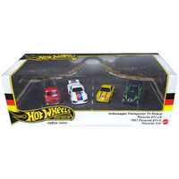 HOT WHEELS PREMIUM 4 PACK VOLKSWAGON TRANSPORTER PORSCHE 917 LH 1967 PORSCHE 911 R AND PORSCHE 935