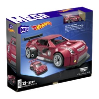 MEGA HOT WHEELS  CADILLAC ATS-V R  319PC CONSTRUCTION SET INCLUDES DIECAST