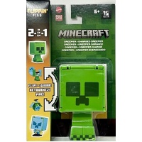 MINECRAFT FLIPPIN FIGS 2 IN 1 CREEPER TO CHARGED CREEPER FIGURINE