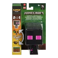 MINECRAFT FLIPPIN FIGS 2 IN 1 ENDERMAN TO GRASS BLOCK FIGURINE