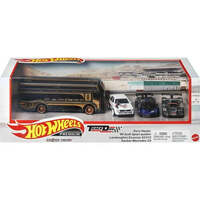 HOT WHEELS PREMIUM TRACK DAY DIECAST COLLECTOR SET - EURO HAULER - 84 AUDI SPORT QUATTRO - LAMBORGHINI ESSENZA SCV12 - SAUBER MERCEDES C9