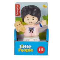 FISHER-PRICE LITTLE PEOPLE SINGLE FIGURE - JBD47/HXC01 - GIRL WITH PUPPY