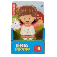 FISHER-PRICE LITTLE PEOPLE SINGLE FIGURE - JBD47/HXC05 - GIRL WITH RABBIT