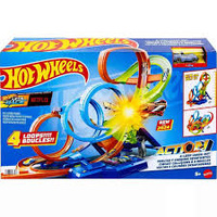 HOT WHEELS LETS RACE ACTION 4-LOOP CRASH-OUT PLAYSET