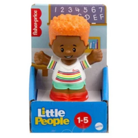 FISHER-PRICE LITTLE PEOPLE SINGLE FIGURE - JBD47/HYJ96 - BOY IN COLOURED STRIPE SHIRT
