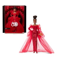 BARBIE SIGNATURE COLLECTOR MATTEL 80TH ANNIVERSARY BRUNETTE COLLECTABLE DOLL