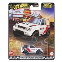 HOTWHEELS PREMIUM BOULEVARD GJT68 #133 MITSUBISHI PAJERO EVOLUTION WHITE DIECAST CAR