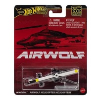 HOT WHEELS PREMIUM HXD63 POP CULTURE - AIRWOLF AIRWOLF HELICOPTER BLACK AND WHITE DIECAST AIRCRAFT
