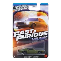 HOT WHEELS SILVER SERIES FAST & FURIOUS VILLAINS 1973 CHEVY CAMARO