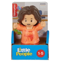 FISHER-PRICE LITTLE PEOPLE SINGLE FIGURE - JBD47/JCC48 - GIRL IN ORANGE DRESS