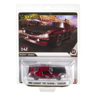 HOT WHEELS PREMIUM 1:43 1969 CAMARO PRO TOURING RED DIECAST CAR