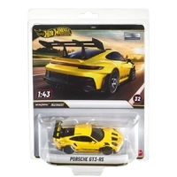 HOT WHEELS PREMIUM 1:43 PORSCHE GT3-RS YELLOW DIECAST CAR