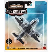 MATCHBOX THE MOVIE SKY BUSTERS JDJ05 - #31 OF 32 C-130 J SUPER HERCULES DIECAST PLANE