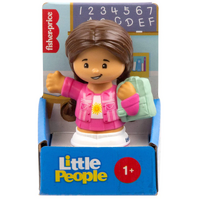 FISHER-PRICE LITTLE PEOPLE SINGLE FIGURE - JBD47/JFC24 - GIRL WITH BLUE BAG