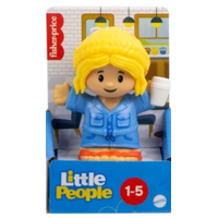 FISHER-PRICE LITTLE PEOPLE SINGLE FIGURE - JBD47/JFC20 - GIRL WITH COFFEE CUP