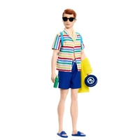 BARBIE ALLAN DOLL, FASHION DOLL WITH BEACH LOOK 8 PIECE