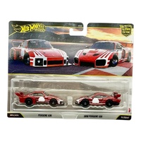 HOT WHEELS PREIMUM HBL96 CAR CULTURE DIECAST CAR 2 PACK - PORSCHE 935 - 2018 PORSCHE 935