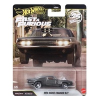 HOT WHEELS PREMIUM HNW46 FAST AND FURIOUS #1 OF 5 JHW74 1970 DODGE CHARGER R/T DIECAST CAR