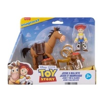 FISHER-PRICE LITTLE PEOPLE DISNEY PIXAR TOY STORY BOBBIN JESSIE AND BULLSEYE FIGURES