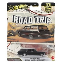 HOT WHEELS PREMIUM FPY86 CAR CULTURE ROAD TRIP #4 OF 5 JKF39 '64 CHEVY NOVA STATION WAGON DIECAST CAR