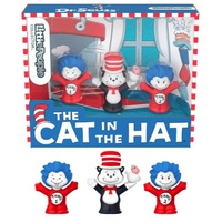 FISHER PRICE LITTLE PEOPLE COLLECTOR THE CAT IN THE HAT - THE CAT IN THE HAT . THING 1 AND THING 2 FIGURES