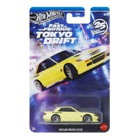 HOT WHEELS SILVER SERIES HNR88 THE FAST AND THE FURIOUS TOKYO DRIFT - NISSAN SILVIA S13 YELLOW 5/5 DIECAST CAR