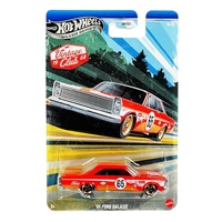 HOT WHEELS SILVER SERIES HRT81 1968 VINTAGE CLUB 65 FORD GALAXIE 4/5 DIECAST CAR