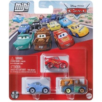 DISNEY PIXAR CARS MINI RACERS RACE AND RESCUE 3 PACK- LIGHTNING MCQUEEN - SALLY - MATER DIECAST CARS