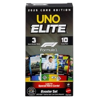 MATTEL UNO ELITE FORMULA 1 2025 CORE EDITION CARD GAME BOOSTER PACK