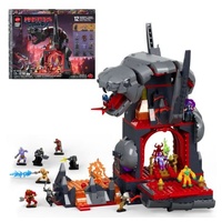 MATTEL BRICK SHOP JMB31 MASTERS OF THE UNIVERSE CLASH AT SNAKE MOUNTAIN 634 PIECE BUILDING BLOCK KIT