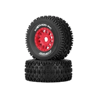 METHOD RC MTD0303R 1/8 GEOFORM ALL-TERRAIN SC TYRES MOUNTED ON RED WHEELS, ARRMA MOJAVE 4S