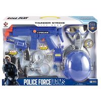 ARMED FORCES POLICE FORCE EQUIPMENT WITH HELMET 12PC ROLE PLAY SET