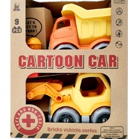 ENVIRO PLASTIC DUMP TRUCK AND LOADER WITH 9 BLOCKS