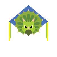 HAAK TRICERATOPS 0.88 x 0.7M SINGLE LINE KITE