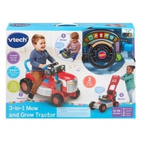 VTECH 3 IN 1 MOW AND GROW TRACTOR RED