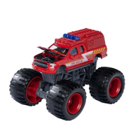 MAJORETTE MONSTER ROCKERZ FORD RED FIRE RESCUE DIECAST TRUCK