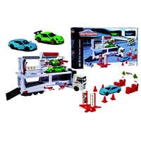 MAJORETTE MJ63125 TGX PORSCHE EXPERIENCE TRUCK AND 2 CARS