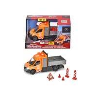 MAJORETTE MERCEDES-BENZ SPRINTER PLATFORM DIECAST VEHICLE WITH LIGHT AND SOUND