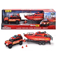 MAJORETTE LAND ROVER FIRE RESCUE AND BOAT