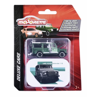 MAJORETTE MJ74657 DELUXE CARS LANDROVER DEFENDER 110 METALIC GREEN DIECAST VEHICLE