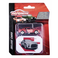 MAJORETTE MJ74657 DELUXE CARS NISSAN GT-R METALIC RED DIECAST VEHICLE