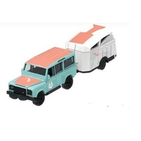 MAJORETTE MJ76286 PINK DRIVEZ ADVENTURE TRAILER DIECAST SET - LANDROVER AND HORSE TRAILER
