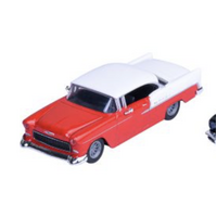 MAJORETTE 76934-3 1955 CHEVROLET BEL AIR RED/WHITE 1:64 SCALE COLLECTION SERIES WAVE 3 DIECAST CAR